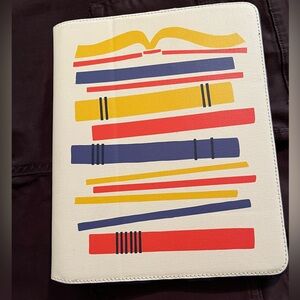 Fossil iPad Easel Case Stand Books Tech Tablet Fashion Library Writer